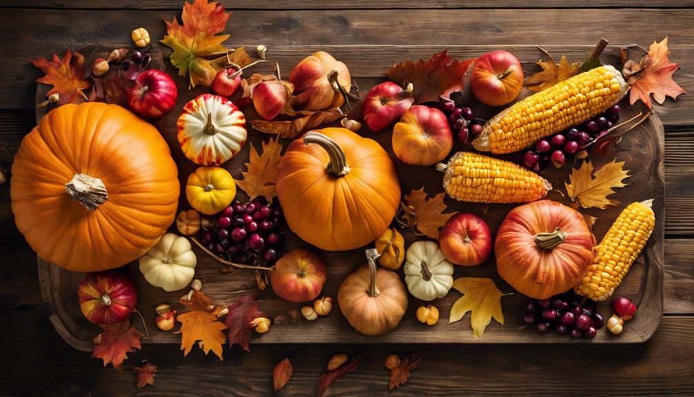 bountiful fall harvest display