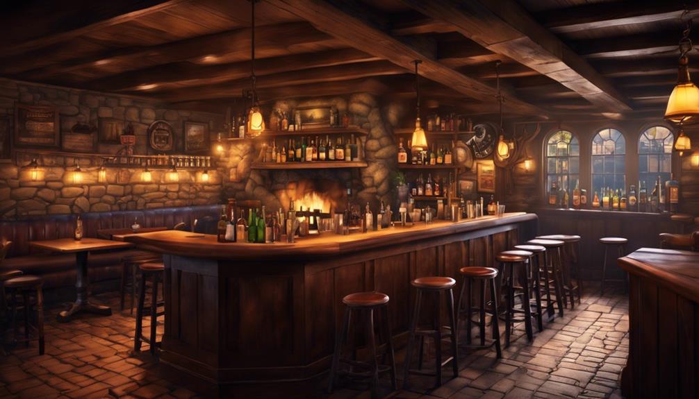 cozy pub ambiance prevails