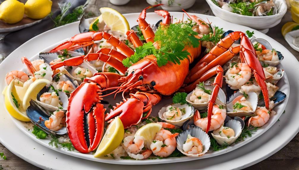 delicious seafood dishes served