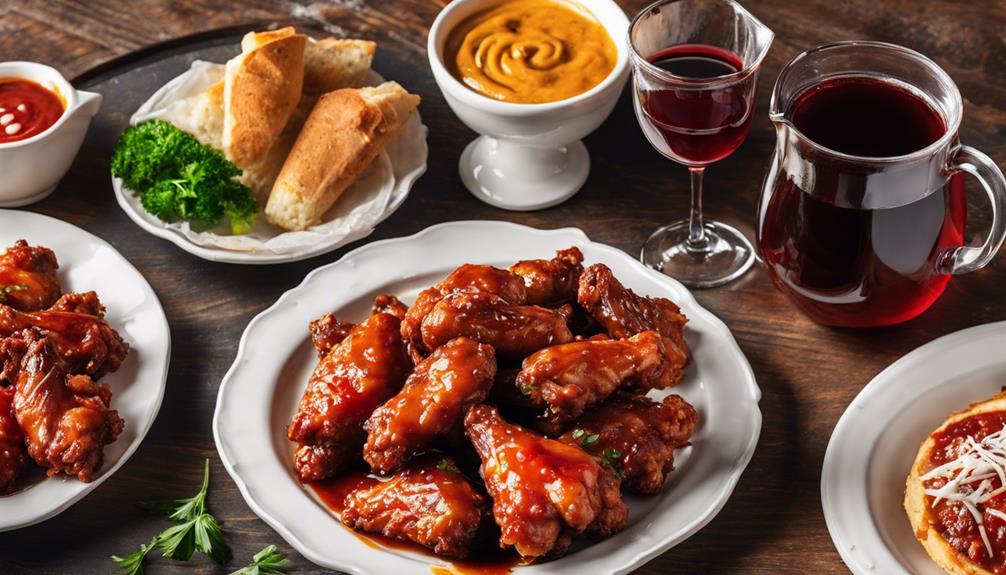 delicious wings with variety