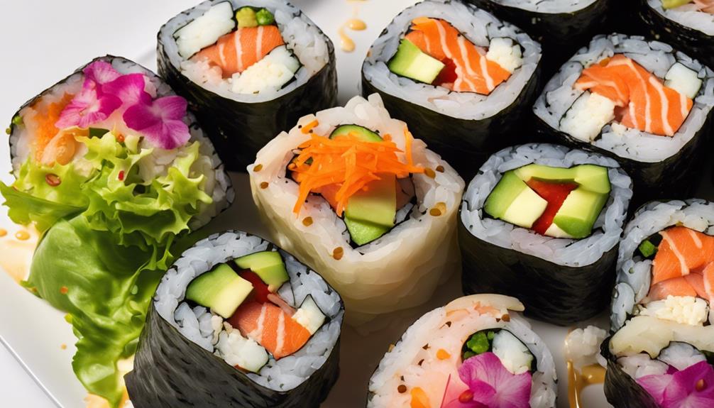 gourmet sushi creations showcased