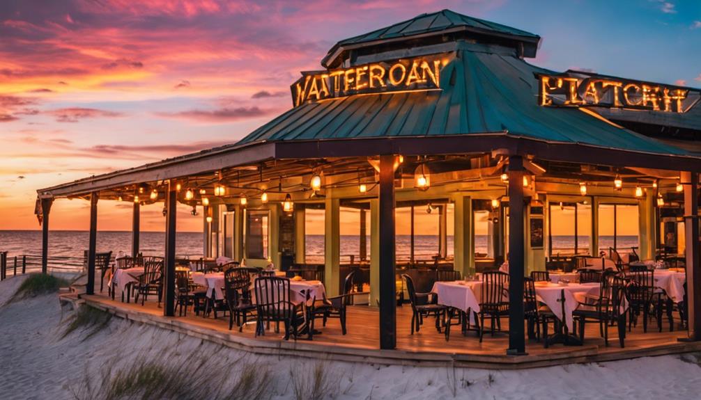 scenic dining by water