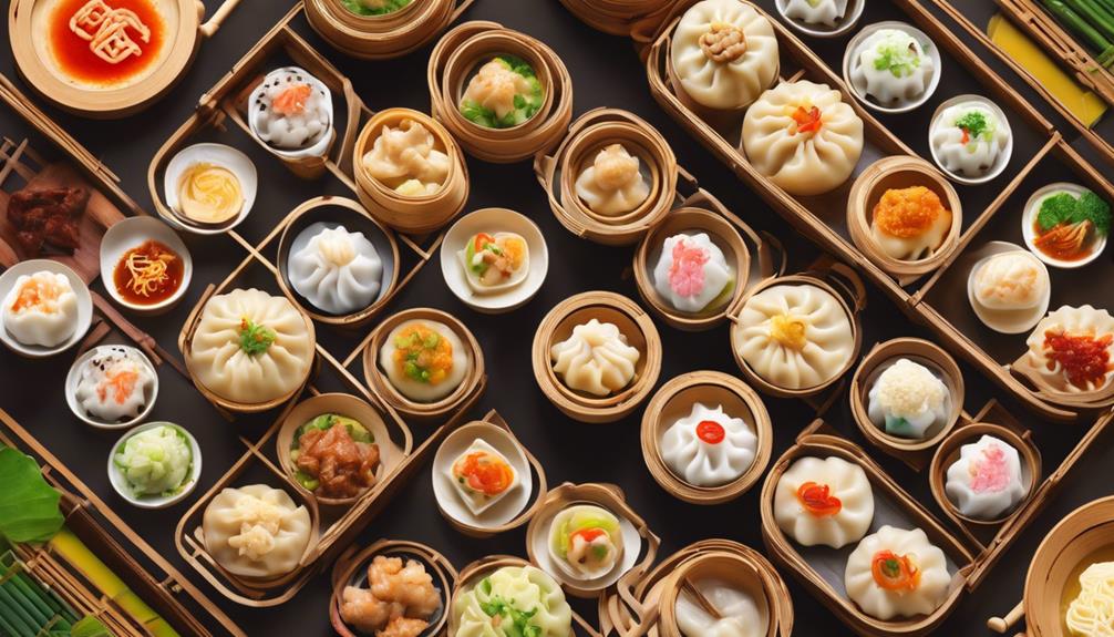 tasty chinese dumplings and buns