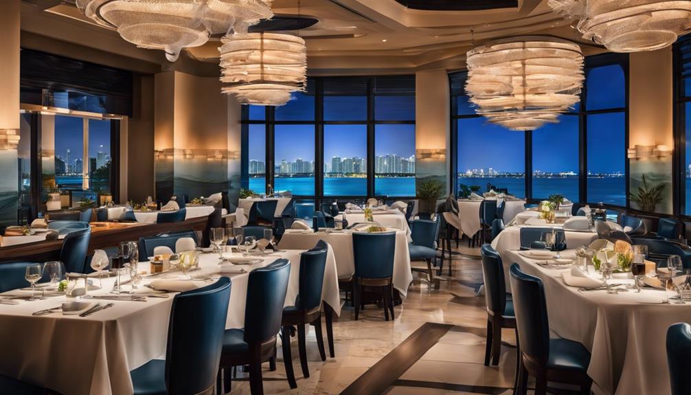 upscale seafood dining experience