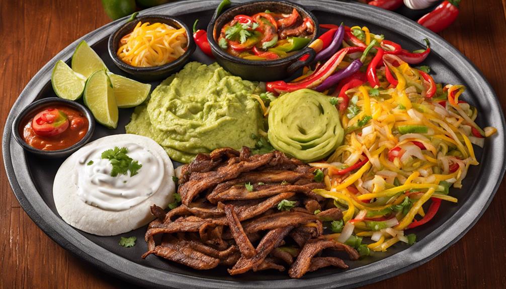 delicious sizzling fajitas dish