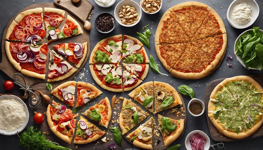 diverse gluten free pizza options