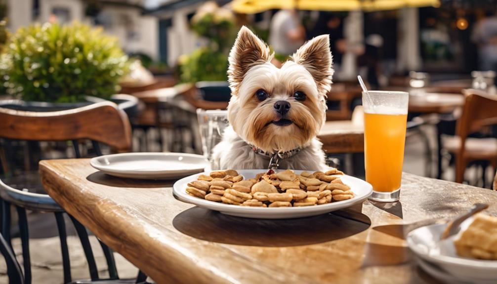 enjoying meals with pets