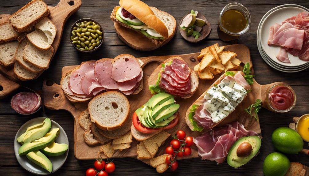 lunchtime picnic with sandwiches