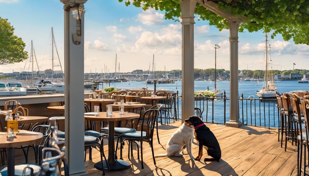 relaxing dining with pets