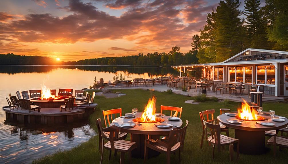 scenic dining by water