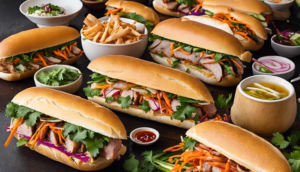 vietnamese sandwich with pickled vegetables